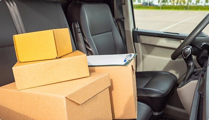 Посилки і документи на сидінні автомобіля - доставка mytaxitransfer24