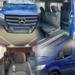 Мінівен для трансферу Львів Славське зовні та зсередини на колажі