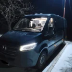 Мінівен Mercedes Sprinter для трансферу Львів Буковель взимку вночі